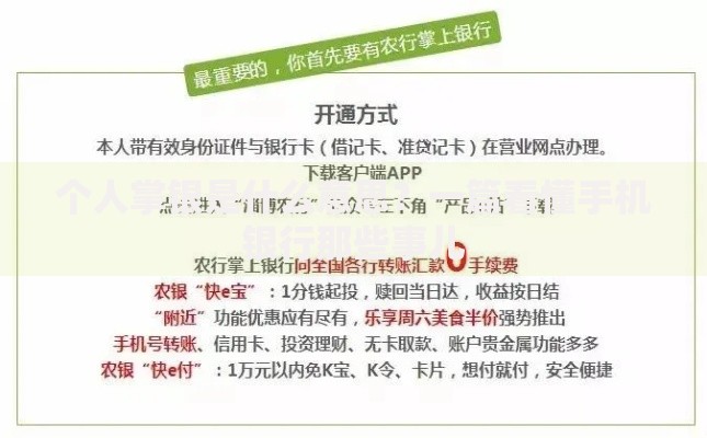 个人掌银是什么意思？一篇看懂手机银行那些事儿