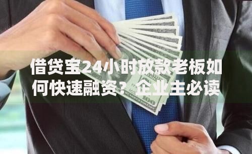 借贷宝24小时放款老板如何快速融资？企业主必读深度解析
