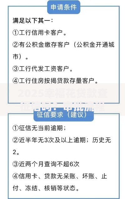 2025幸福花贷款查征信吗？审批流程与征信要求解析