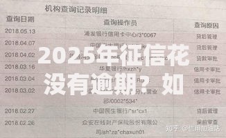 2025年征信花没有逾期？如何申请低息贷款