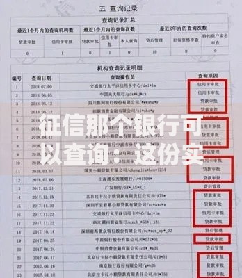 征信那个银行可以查询：这份实用指南帮你快速定位