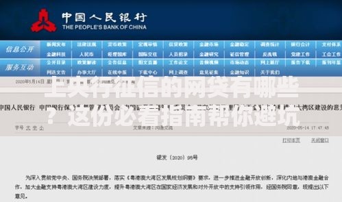 上央行征信的网贷有哪些？这份必看指南帮你避坑
