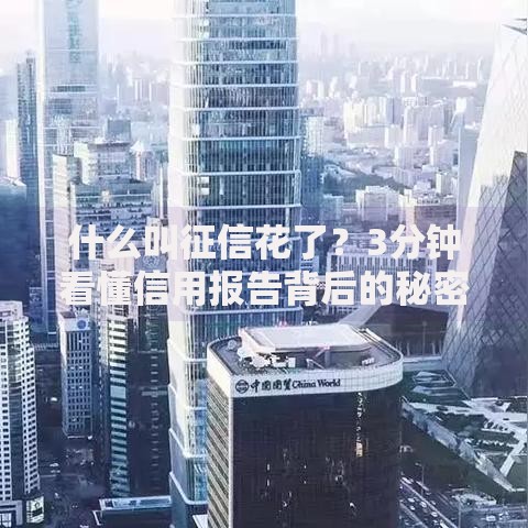什么叫征信花了？3分钟看懂信用报告背后的秘密