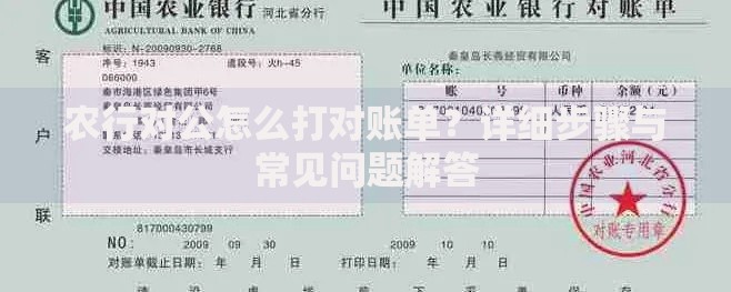 农行对公怎么打对账单？详细步骤与常见问题解答