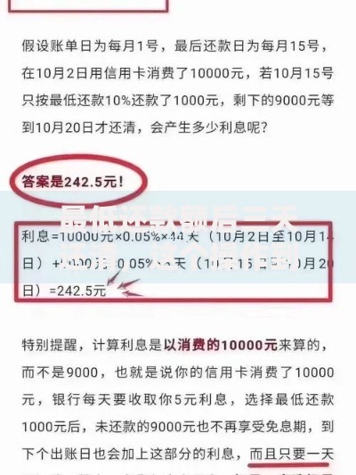 最低还款额后三天还清，这个操作到底划不划算？