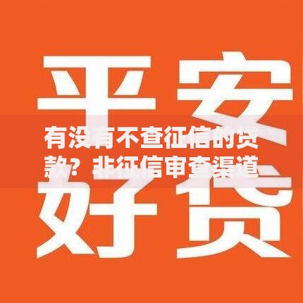 有没有不查征信的贷款？非征信审查渠道深度解析