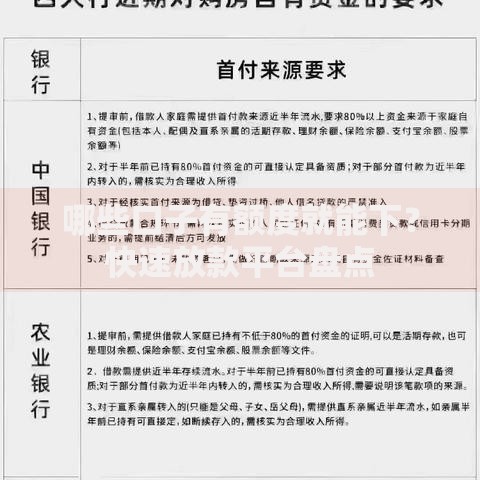哪些口子有额度就能下？快速放款平台盘点