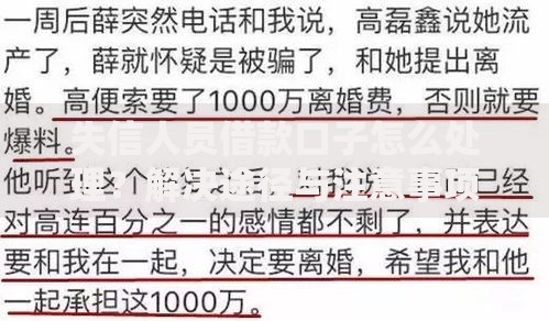 失信人员借款口子怎么处理？解决途径与注意事项解析