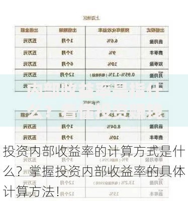 内部收益率是指什么？看懂投资赚钱的核心指标