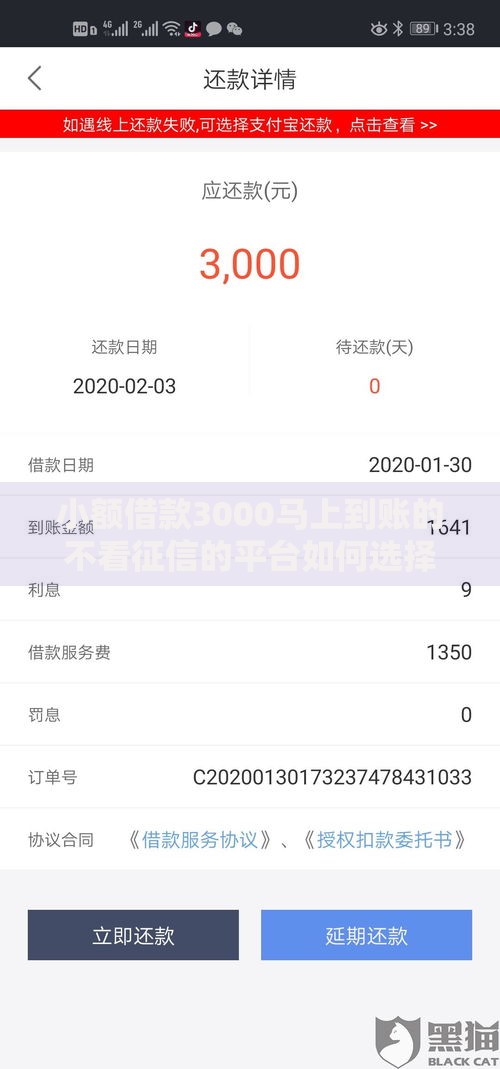 小额借款3000马上到账的不看征信的平台如何选择？