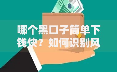 哪个黑口子简单下钱快？如何识别风险与安全筹款