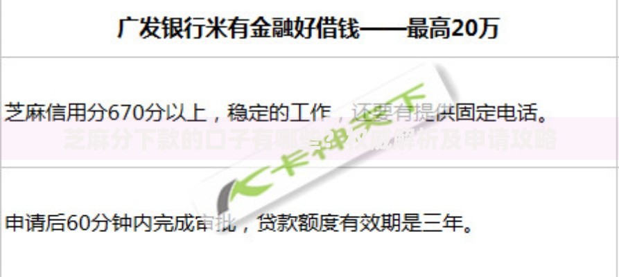 芝麻分下款的口子有哪些？权威解析及申请攻略