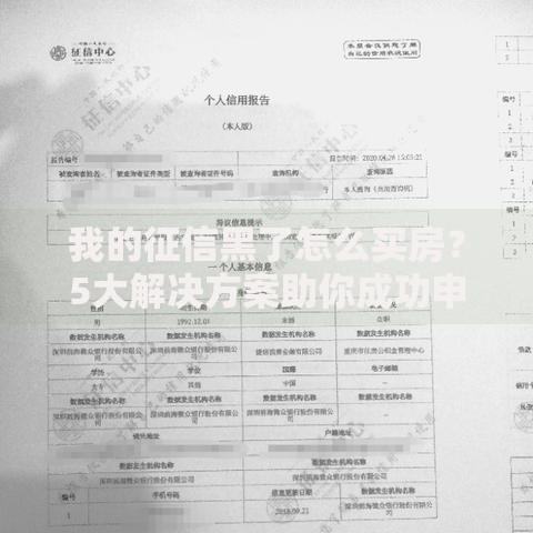 我的征信黑了怎么买房？5大解决方案助你成功申请房贷