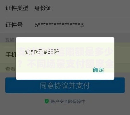 支付宝单笔限额是多少？不同场景支付额度全解析