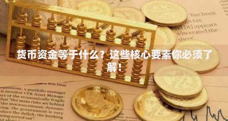 货币资金等于什么？这些核心要素你必须了解！