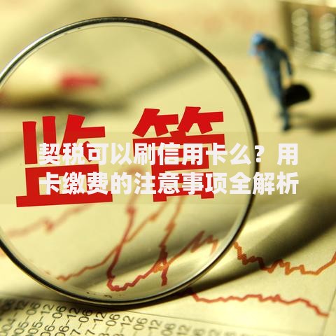 契税可以刷信用卡么？用卡缴费的注意事项全解析