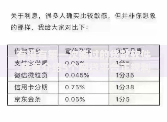 有没有第一次能过的贷款软件,隆重介绍5个网贷平台正规利息低