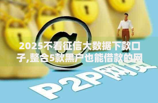 2025不看征信大数据下款口子,整合5款黑户也能借款的网贷平台