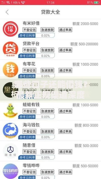 哪些口子还能借钱？最新正规渠道深度解析指南