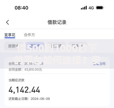 借500到1000秒下的平台如何选择？安全借款指南