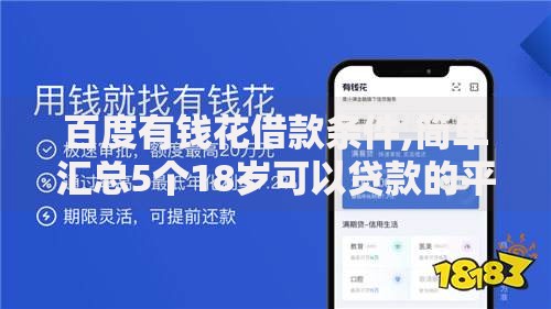 百度有钱花借款条件,简单汇总5个18岁可以贷款的平台