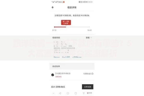 跟洋钱罐一样好下款的有哪些？5大高通过率平台实测解析