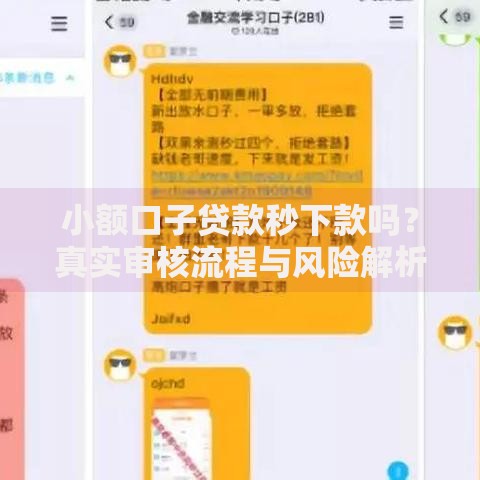 小额口子贷款秒下款吗？真实审核流程与风险解析