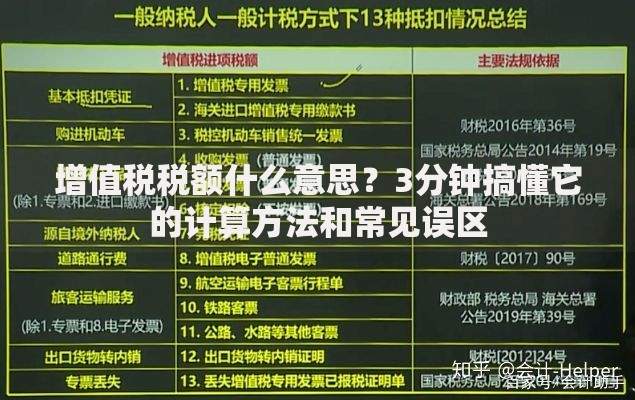 增值税税额什么意思？3分钟搞懂它的计算方法和常见误区