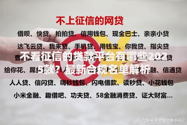 不看征信的贷款平台有哪些2025款？最新合规名单解析