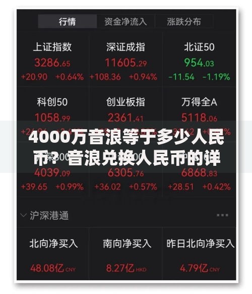 4000万音浪等于多少人民币？音浪兑换人民币的详细计算方法解析
