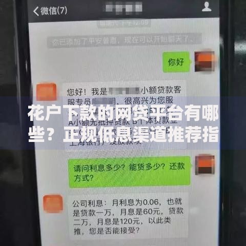 花户下款的网贷平台有哪些？正规低息渠道推荐指南