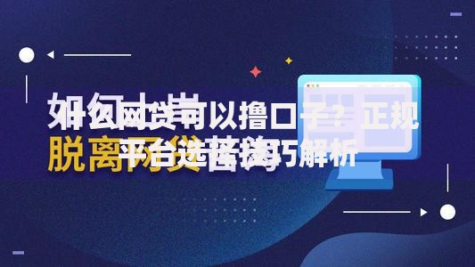 什么网贷可以撸口子？正规平台选择技巧解析
