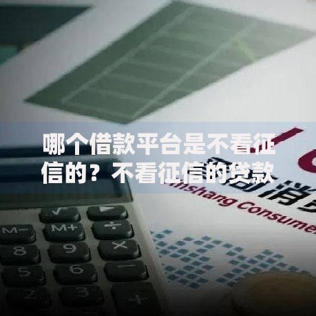 哪个借款平台是不看征信的？不看征信的贷款平台推荐