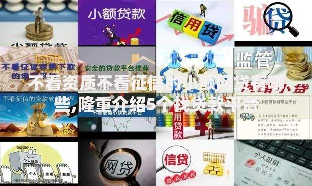 不看资质不看征信的小额网贷有哪些,隆重介绍5个找贷款平台