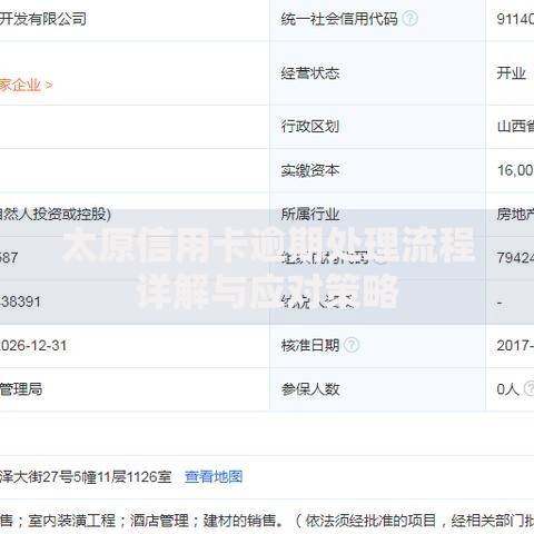 太原信用卡逾期处理流程详解与应对策略