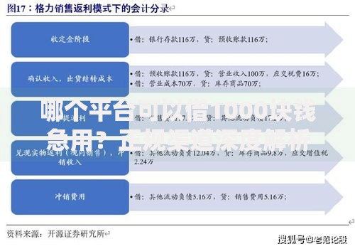 哪个平台可以借1000块钱急用?正规渠道深度解析 哪个平台可以借1000块钱急用?正规渠道深度解析