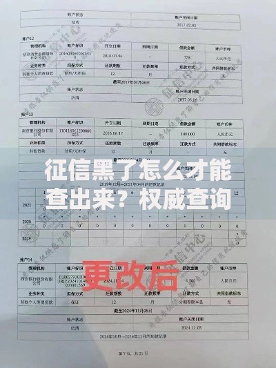 征信黑了怎么才能查出来?权威查询途径全解析 征信黑了怎么才能查出来?权威查询途径全解析
