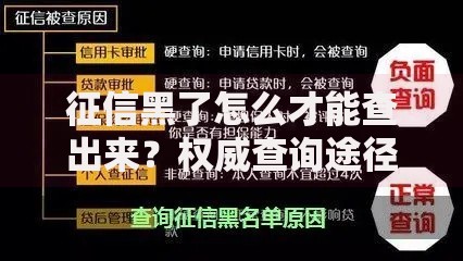 征信黑了怎么才能查出来?权威查询途径全解析 征信黑了怎么才能查出来?权威查询途径全解析