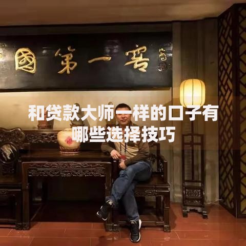 和贷款大师一样的口子有哪些选择技巧 和贷款大师一样的口子有哪些选择技巧
