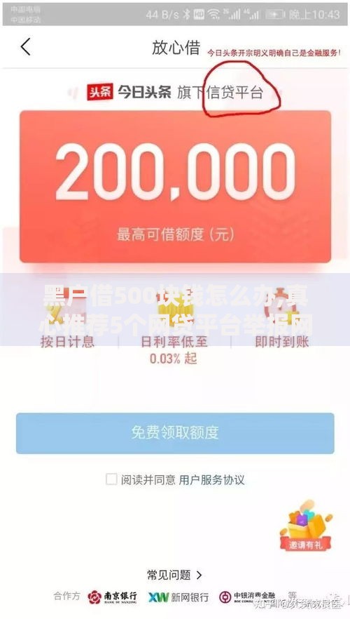 黑户借500块钱怎么办,真心推荐5个网贷平台举报网站