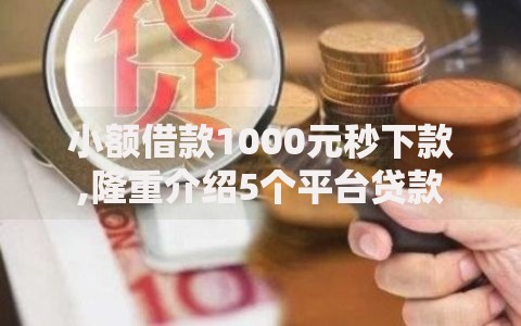 小额借款1000元秒下款,隆重介绍5个平台贷款 小额借款1000元秒下款,隆重介绍5个平台贷款