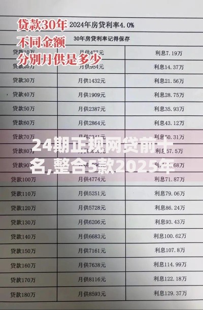 24期正规网贷前十名,整合5款2025年7天借款的口子秒到的