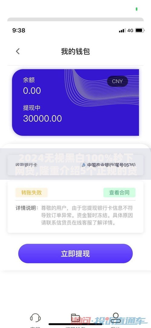 2024无视黑白100%秒下网贷,隆重介绍5个正规的贷款平台