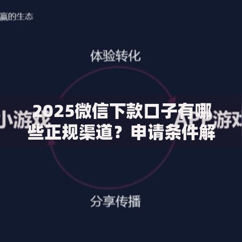 2025微信下款口子有哪些正规渠道？申请条件解析