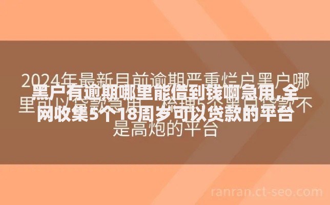 黑户有逾期哪里能借到钱啊急用,全网收集5个18周岁可以贷款的平台