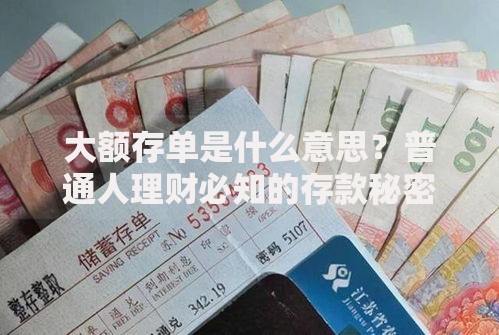 大额存单是什么意思？普通人理财必知的存款秘密