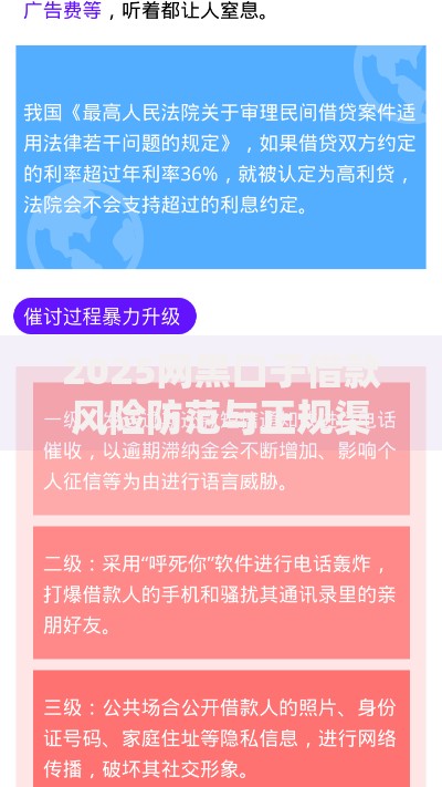 2025网黑口子借款风险防范与正规渠道指南