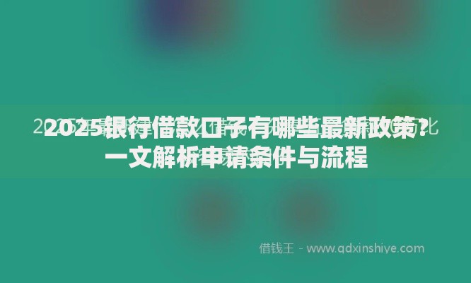 2025银行借款口子有哪些最新政策？一文解析申请条件与流程