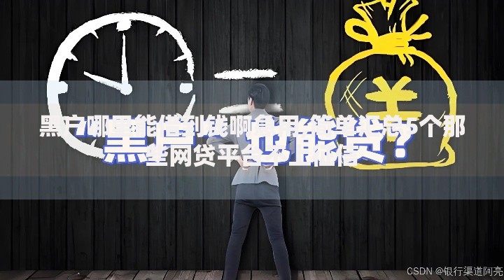 黑户哪里能借到钱啊急用,简单汇总5个那些网贷平台不上征信