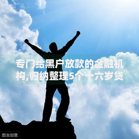 专门给黑户放款的金融机构,归纳整理5个十六岁贷款平台